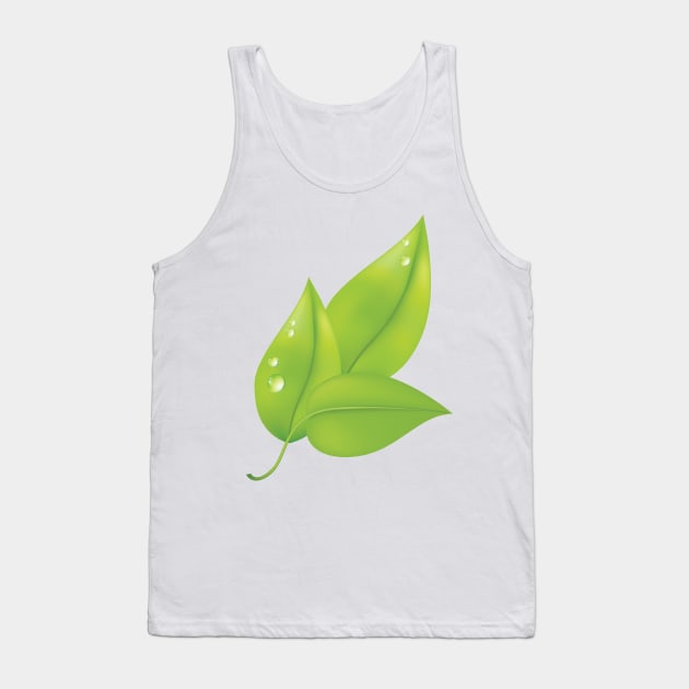 Morning Dew Leaf Tank Top by SWON Design